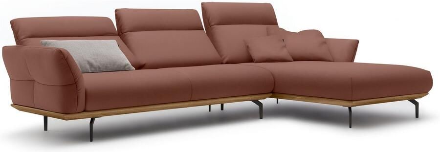 OTTO Creation BY ROLF BENZ Hoekbank Hs.460 Sokkel in walnotenhout onderstel in umbra grijs breedte 318 cm - Foto 10