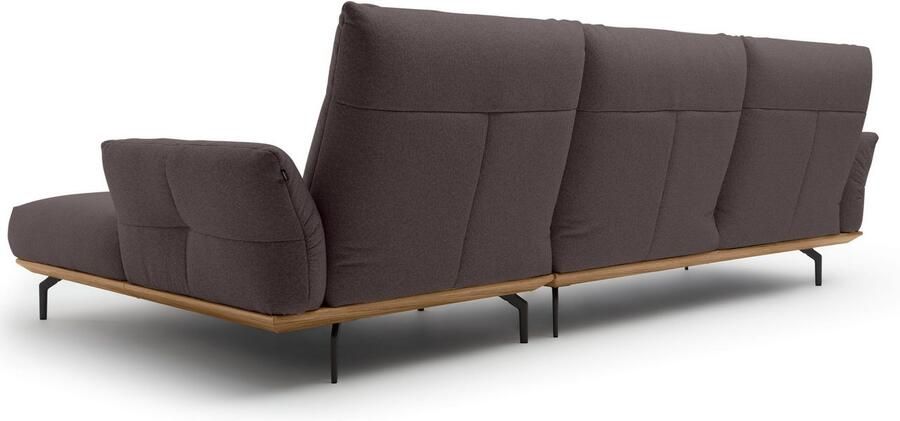 OTTO Creation BY ROLF BENZ Hoekbank Hs.460 Sokkel in walnotenhout onderstel in umbra grijs breedte 318 cm - Foto 9