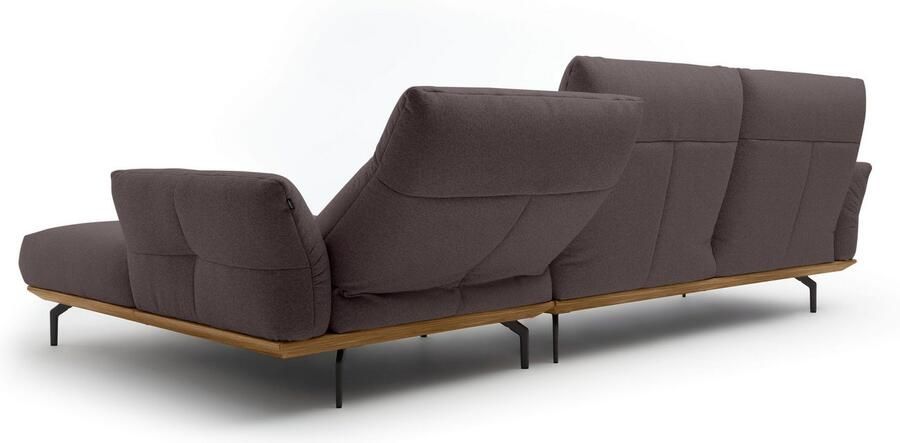 OTTO Creation BY ROLF BENZ Hoekbank Hs.460 Sokkel in walnotenhout onderstel in umbra grijs breedte 318 cm - Foto 8