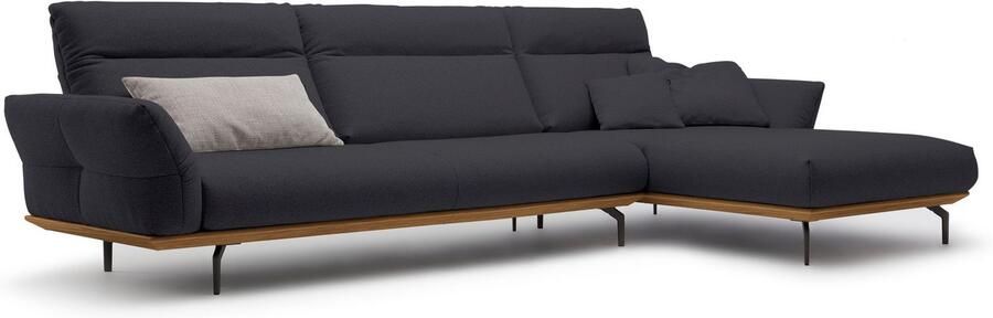 OTTO Creation BY ROLF BENZ Hoekbank Hs.460 Sokkel in walnotenhout onderstel in umbra grijs breedte 338 cm - Foto 10