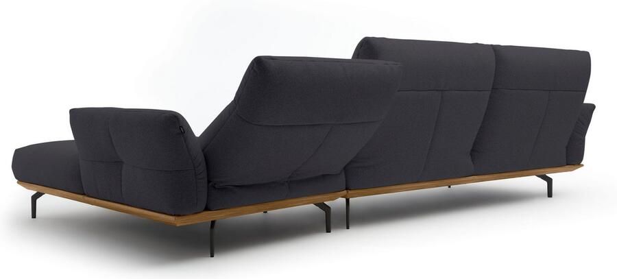 OTTO Creation BY ROLF BENZ Hoekbank Hs.460 Sokkel in walnotenhout onderstel in umbra grijs breedte 338 cm - Foto 8