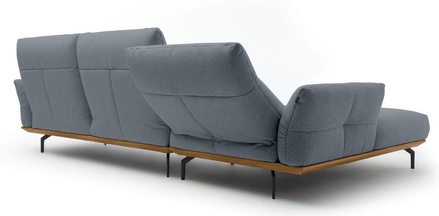 OTTO Creation BY ROLF BENZ Hoekbank Hs.460 Sokkel in walnotenhout onderstel in umbra grijs breedte 318 cm - Foto 6