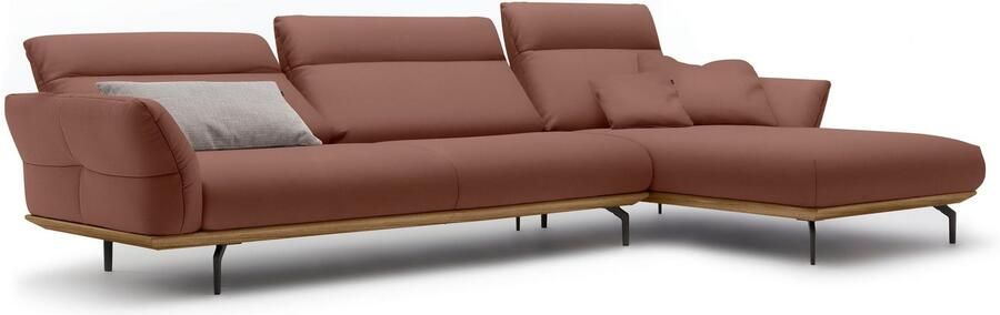 OTTO Creation BY ROLF BENZ Hoekbank Hs.460 Sokkel in walnotenhout onderstel in umbra grijs breedte 338 cm - Foto 10