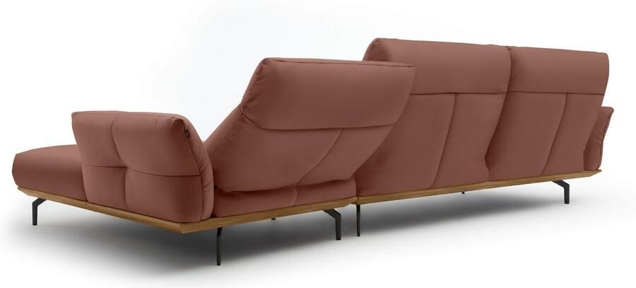 OTTO Creation BY ROLF BENZ Hoekbank Hs.460 Sokkel in walnotenhout onderstel in umbra grijs breedte 338 cm - Foto 8