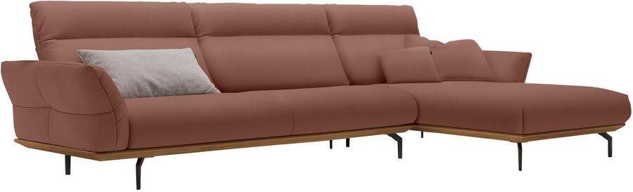 OTTO Creation BY ROLF BENZ Hoekbank Hs.460 Sokkel in walnotenhout onderstel in umbra grijs breedte 338 cm - Foto 11