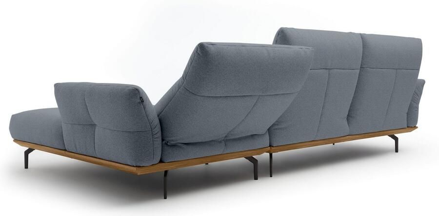 OTTO Creation BY ROLF BENZ Hoekbank Hs.460 Sokkel in walnotenhout onderstel in umbra grijs breedte 318 cm - Foto 7