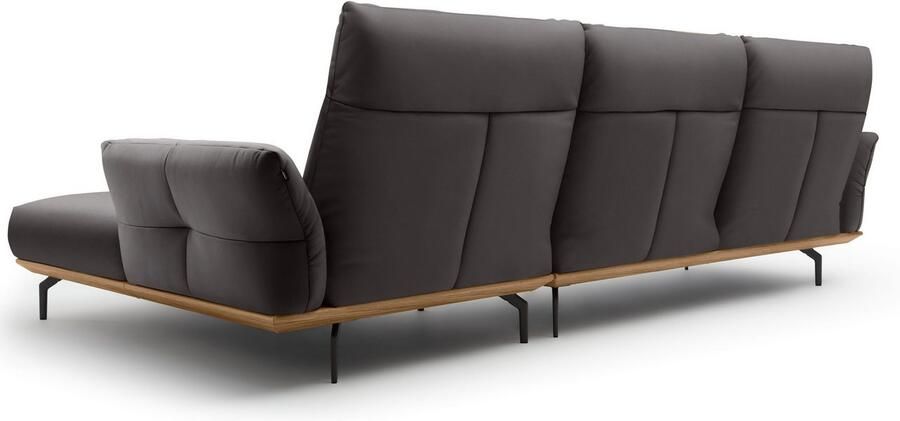 OTTO Creation BY ROLF BENZ Hoekbank Hs.460 Sokkel in walnotenhout onderstel in umbra grijs breedte 318 cm - Foto 9