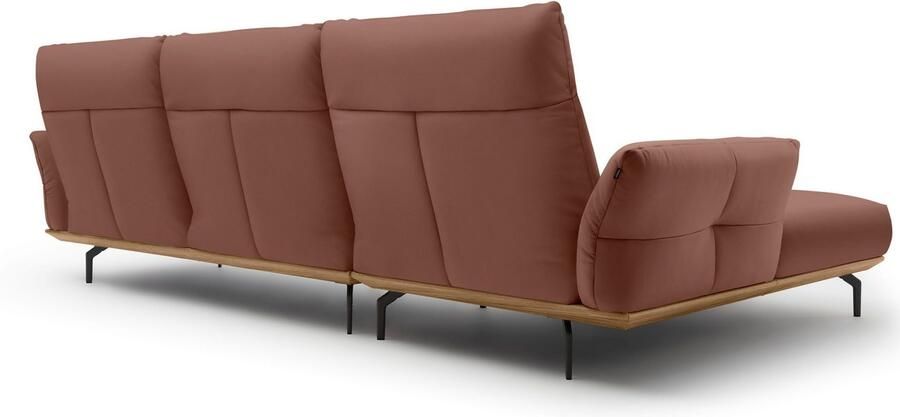 OTTO Creation BY ROLF BENZ Hoekbank Hs.460 Sokkel in walnotenhout onderstel in umbra grijs breedte 318 cm - Foto 8