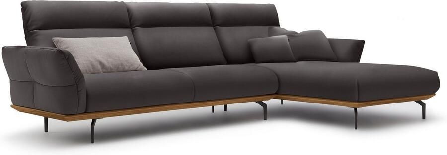 OTTO Creation BY ROLF BENZ Hoekbank Hs.460 Sokkel in walnotenhout onderstel in umbra grijs breedte 318 cm - Foto 10