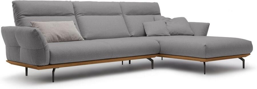 OTTO Creation BY ROLF BENZ Hoekbank Hs.460 Sokkel in walnotenhout onderstel in umbra grijs breedte 318 cm - Foto 8