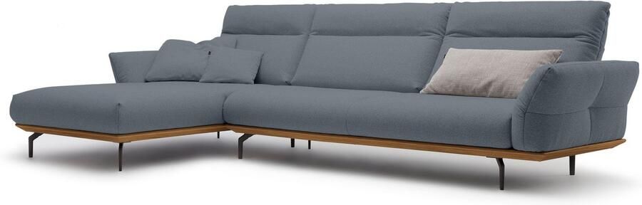 OTTO Creation BY ROLF BENZ Hoekbank Hs.460 Sokkel in walnotenhout onderstel in umbra grijs breedte 338 cm - Foto 8