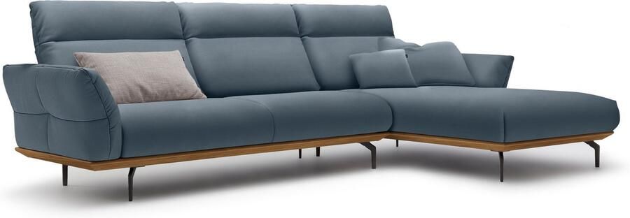 OTTO Creation BY ROLF BENZ Hoekbank Hs.460 Sokkel in walnotenhout onderstel in umbra grijs breedte 318 cm - Foto 9