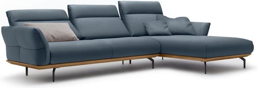 OTTO Creation BY ROLF BENZ Hoekbank Hs.460 Sokkel in walnotenhout onderstel in umbra grijs breedte 318 cm - Foto 10