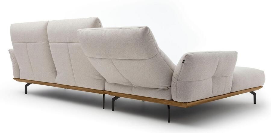 OTTO Creation BY ROLF BENZ Hoekbank Hs.460 Sokkel in walnotenhout onderstel in umbra grijs breedte 318 cm - Foto 7