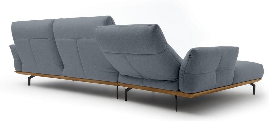 OTTO Creation BY ROLF BENZ Hoekbank Hs.460 Sokkel in walnotenhout onderstel in umbra grijs breedte 338 cm - Foto 6