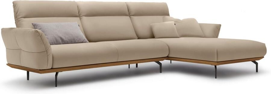 OTTO Creation BY ROLF BENZ Hoekbank Hs.460 Sokkel in walnotenhout onderstel in umbra grijs breedte 318 cm - Foto 9