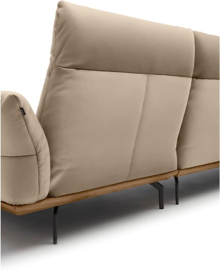 OTTO Creation BY ROLF BENZ Hoekbank Hs.460 Sokkel in walnotenhout onderstel in umbra grijs breedte 318 cm