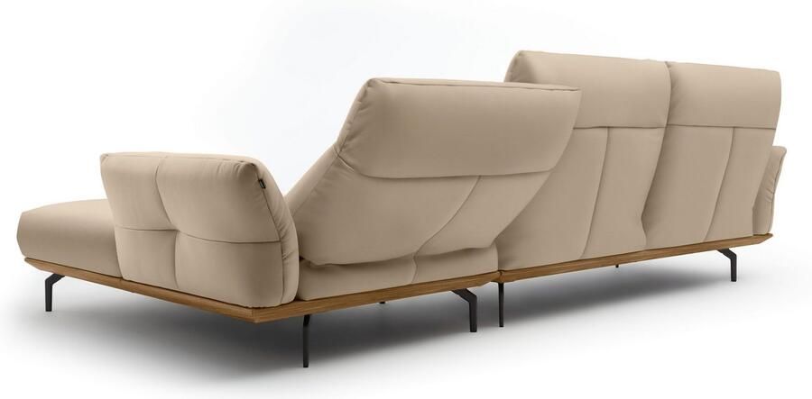 OTTO Creation BY ROLF BENZ Hoekbank Hs.460 Sokkel in walnotenhout onderstel in umbra grijs breedte 318 cm - Foto 7