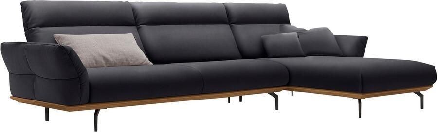 OTTO Creation BY ROLF BENZ Hoekbank Hs.460 Sokkel in walnotenhout onderstel in umbra grijs breedte 338 cm - Foto 10