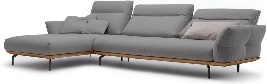 OTTO Creation BY ROLF BENZ Hoekbank Hs.460 Sokkel in walnotenhout onderstel in umbra grijs breedte 338 cm - Foto 10