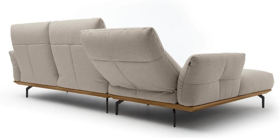 OTTO Creation BY ROLF BENZ Hoekbank Hs.460 Sokkel in walnotenhout onderstel in umbra grijs breedte 318 cm - Foto 7