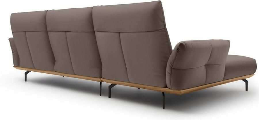 OTTO Creation BY ROLF BENZ Hoekbank Hs.460 Sokkel in walnotenhout onderstel in umbra grijs breedte 318 cm - Foto 8