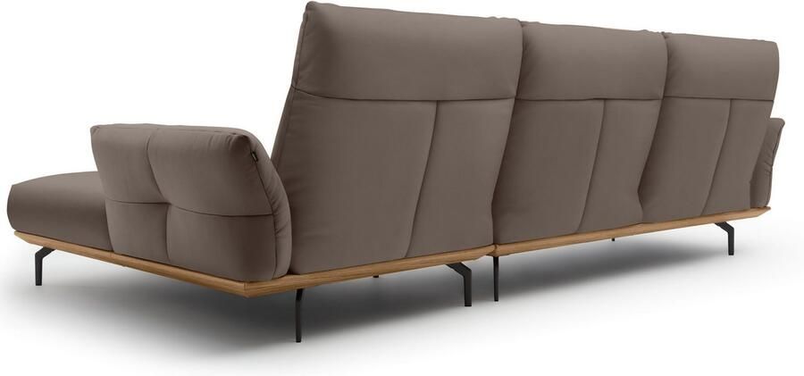 OTTO Creation BY ROLF BENZ Hoekbank Hs.460 Sokkel in walnotenhout onderstel in umbra grijs breedte 318 cm - Foto 8