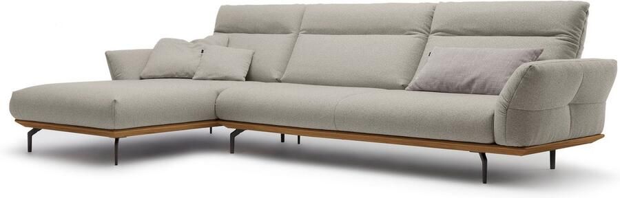 OTTO Creation BY ROLF BENZ Hoekbank Hs.460 Sokkel in walnotenhout onderstel in umbra grijs breedte 338 cm - Foto 9