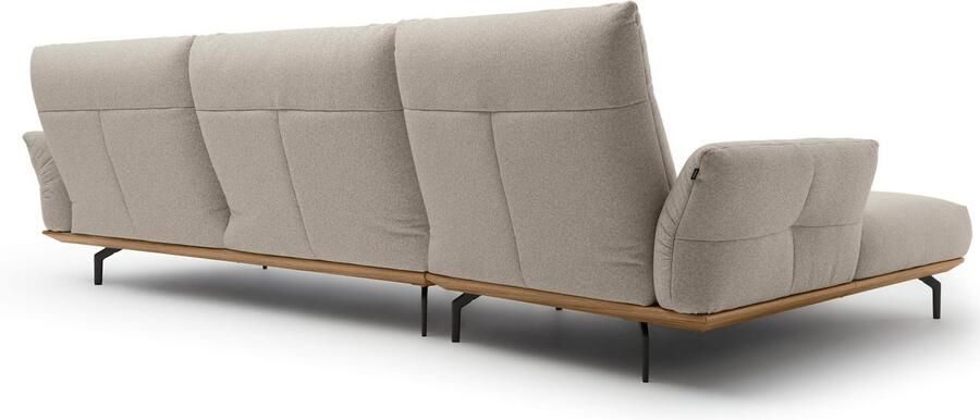 OTTO Creation BY ROLF BENZ Hoekbank Hs.460 Sokkel in walnotenhout onderstel in umbra grijs breedte 338 cm - Foto 8