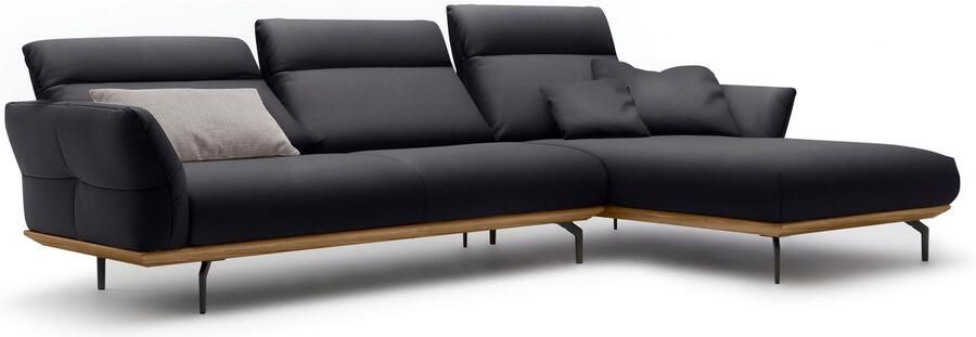 OTTO Creation BY ROLF BENZ Hoekbank Hs.460 Sokkel in walnotenhout onderstel in umbra grijs breedte 318 cm - Foto 11