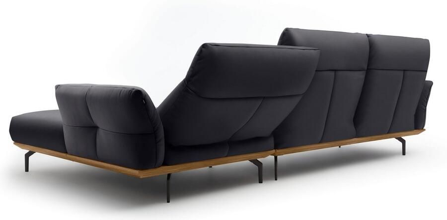 OTTO Creation BY ROLF BENZ Hoekbank Hs.460 Sokkel in walnotenhout onderstel in umbra grijs breedte 318 cm - Foto 8