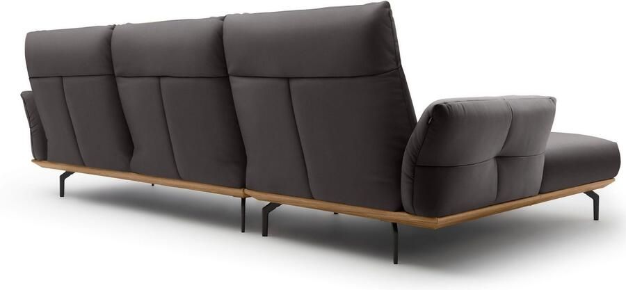 OTTO Creation BY ROLF BENZ Hoekbank Hs.460 Sokkel in walnotenhout onderstel in umbra grijs breedte 318 cm - Foto 9