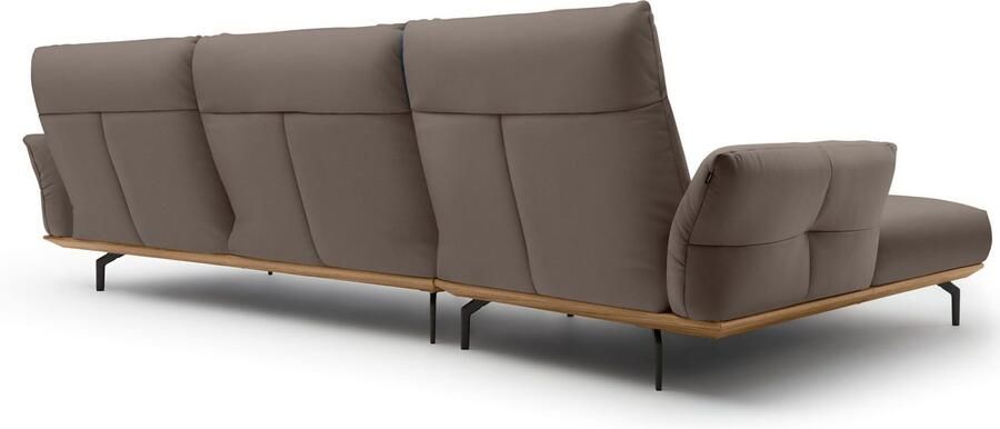 OTTO Creation BY ROLF BENZ Hoekbank Hs.460 Sokkel in walnotenhout onderstel in umbra grijs breedte 338 cm - Foto 8