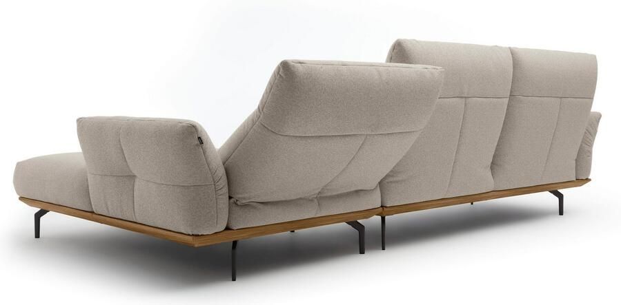 OTTO Creation BY ROLF BENZ Hoekbank Hs.460 Sokkel in walnotenhout onderstel in umbra grijs breedte 318 cm - Foto 8