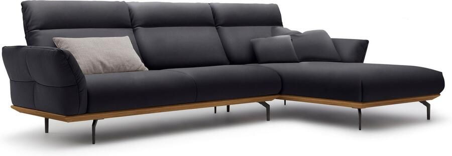 OTTO Creation BY ROLF BENZ Hoekbank Hs.460 Sokkel in walnotenhout onderstel in umbra grijs breedte 318 cm - Foto 10