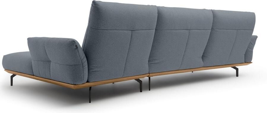 OTTO Creation BY ROLF BENZ Hoekbank Hs.460 Sokkel in walnotenhout onderstel in umbra grijs breedte 338 cm - Foto 7