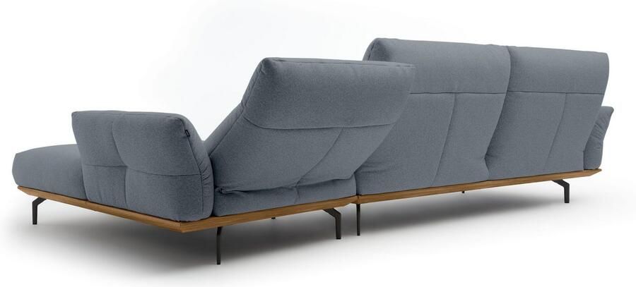 OTTO Creation BY ROLF BENZ Hoekbank Hs.460 Sokkel in walnotenhout onderstel in umbra grijs breedte 338 cm - Foto 6