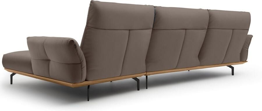 OTTO Creation BY ROLF BENZ Hoekbank Hs.460 Sokkel in walnotenhout onderstel in umbra grijs breedte 338 cm - Foto 9