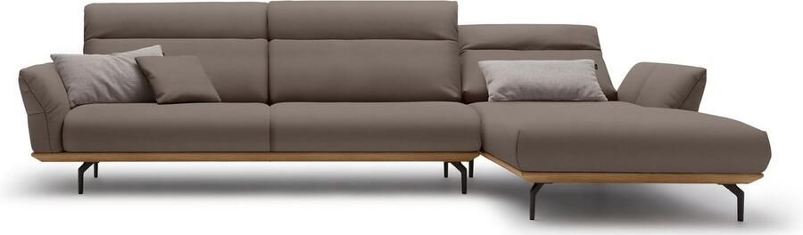 OTTO Creation BY ROLF BENZ Hoekbank Hs.460 Sokkel in walnotenhout onderstel in umbra grijs breedte 338 cm - Foto 12