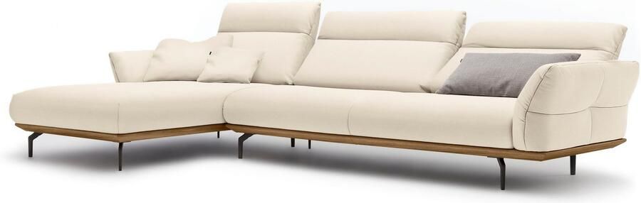 OTTO Creation BY ROLF BENZ Hoekbank Hs.460 Sokkel in walnotenhout onderstel in umbra grijs breedte 338 cm - Foto 8