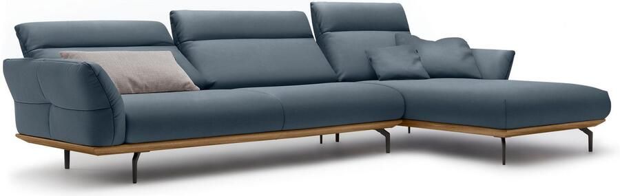 OTTO Creation BY ROLF BENZ Hoekbank Hs.460 Sokkel in walnotenhout onderstel in umbra grijs breedte 338 cm - Foto 9