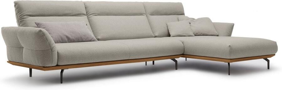 OTTO Creation BY ROLF BENZ Hoekbank Hs.460 Sokkel in walnotenhout onderstel in umbra grijs breedte 338 cm - Foto 9