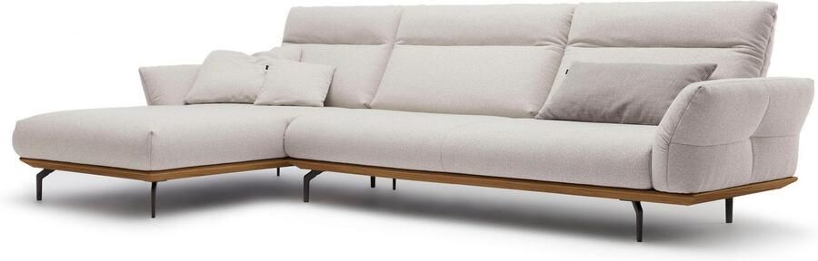 OTTO Creation BY ROLF BENZ Hoekbank Hs.460 Sokkel in walnotenhout onderstel in umbra grijs breedte 338 cm - Foto 9