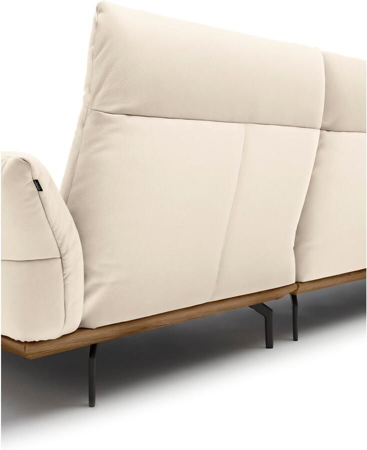 OTTO Creation BY ROLF BENZ Hoekbank Hs.460 Sokkel in walnotenhout onderstel in umbra grijs breedte 318 cm