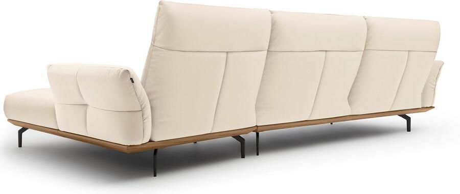 OTTO Creation BY ROLF BENZ Hoekbank Hs.460 Sokkel in walnotenhout onderstel in umbra grijs breedte 338 cm - Foto 7