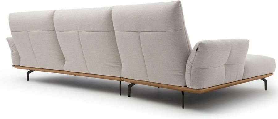 OTTO Creation BY ROLF BENZ Hoekbank Hs.460 Sokkel in walnotenhout onderstel in umbra grijs breedte 338 cm - Foto 8