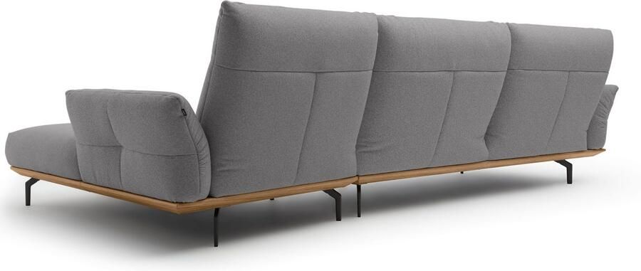 OTTO Creation BY ROLF BENZ Hoekbank Hs.460 Sokkel in walnotenhout onderstel in umbra grijs breedte 338 cm - Foto 7