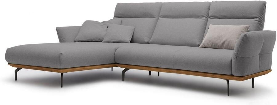 OTTO Creation BY ROLF BENZ Hoekbank Hs.460 Sokkel in walnotenhout onderstel in umbra grijs breedte 298 cm - Foto 8