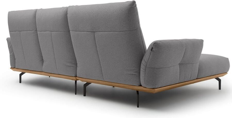 OTTO Creation BY ROLF BENZ Hoekbank Hs.460 Sokkel in walnotenhout onderstel in umbra grijs breedte 298 cm - Foto 7