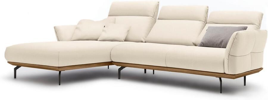 OTTO Creation BY ROLF BENZ Hoekbank Hs.460 Sokkel in walnotenhout onderstel in umbra grijs breedte 298 cm - Foto 10